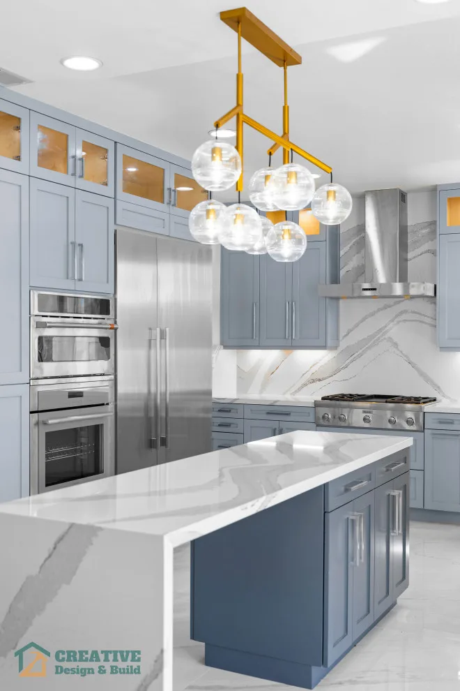 Renovation of Blue Kitchen by Creative Design & Build TX - Photo 22
