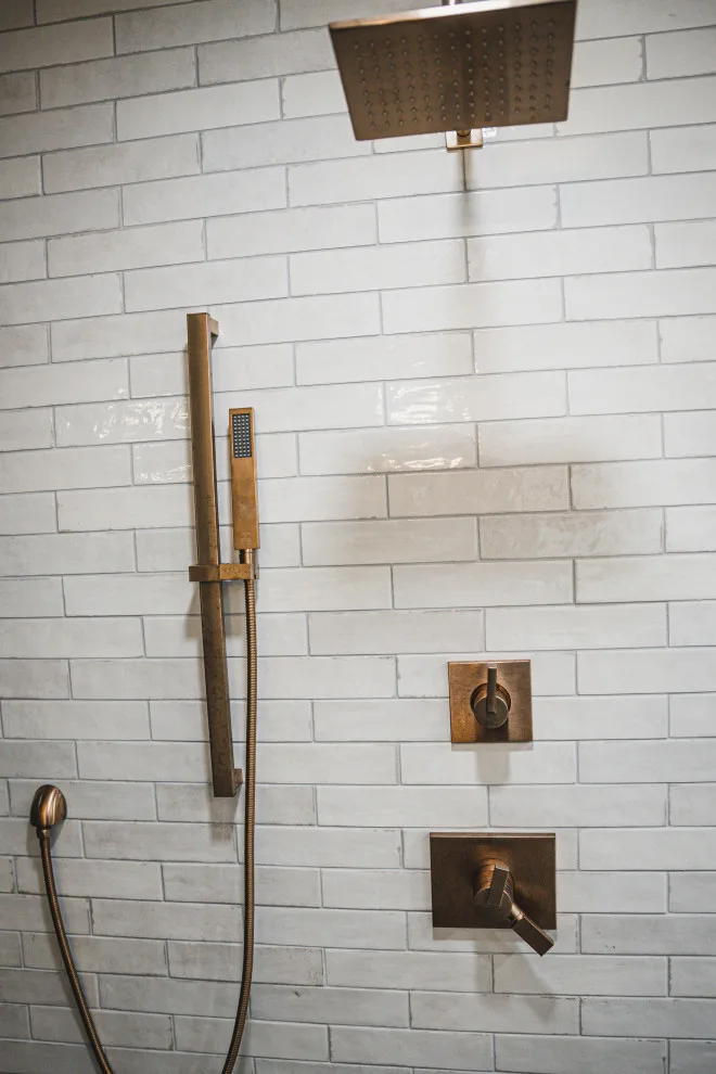 Coffee-Inspired Blue Bathroom Renovation by Callaway Homes Remodeling - Photo 4
