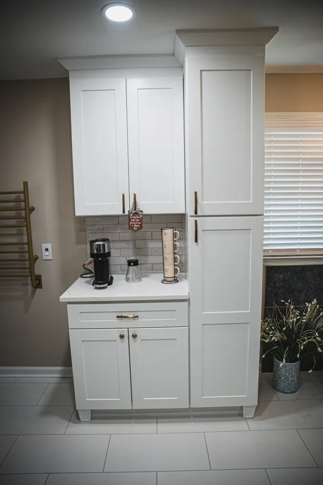 Coffee-Inspired Blue Bathroom Renovation by Callaway Homes Remodeling - Photo 15