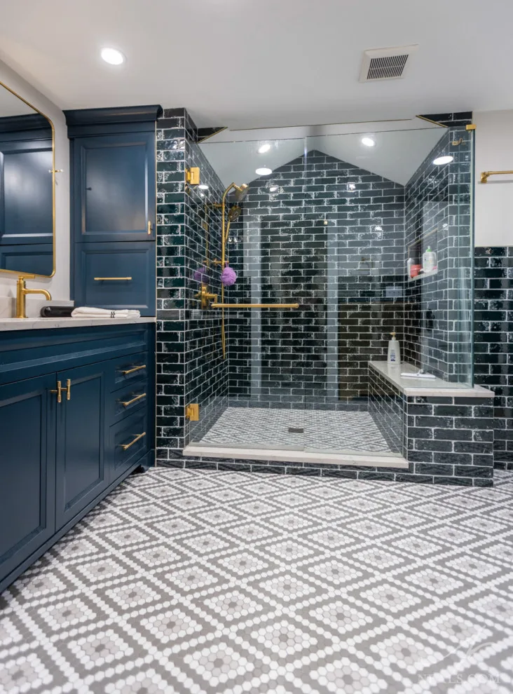 Striking Transitional Master Bath by Neal's Design Remodel - Photo 7