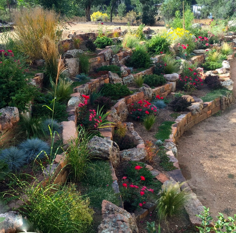 Upper Canyon Road Retaining Wall with Boulders by McCumber Fine Gardens - Photo 3