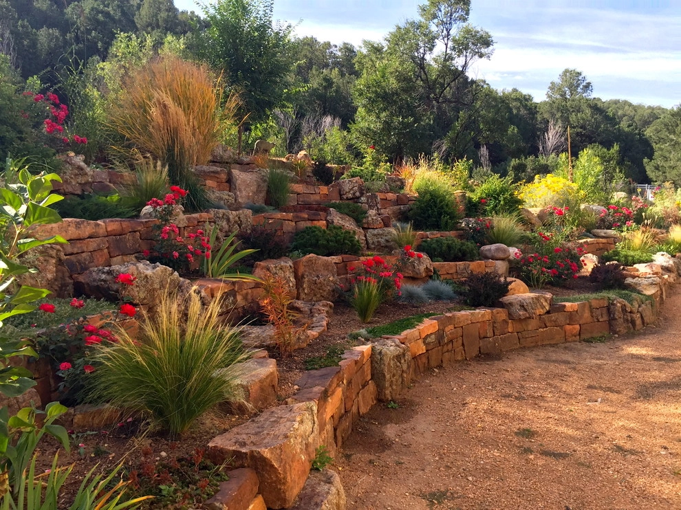 Upper Canyon Road Retaining Wall with Boulders by McCumber Fine Gardens - Photo 5
