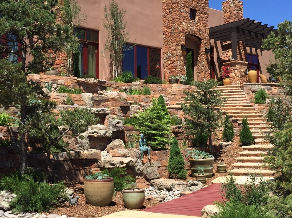 Tesuque hillside terrace by McCumber Fine Gardens - Photo 7