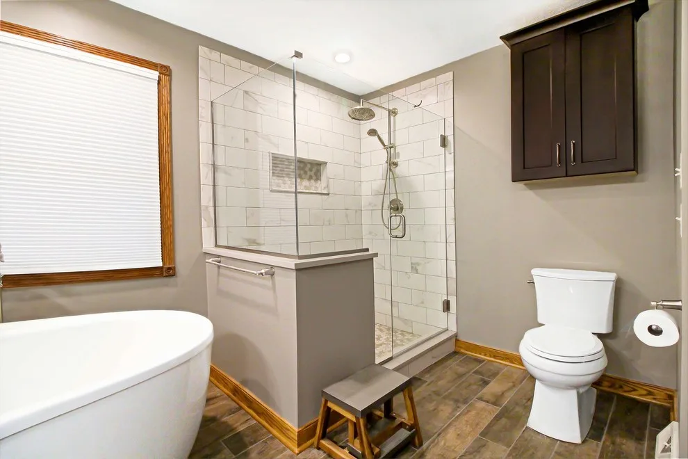 Neutral Toned Master Bathroom by Conrad Kitchen, Bath And Remodeling LLC - Photo 2