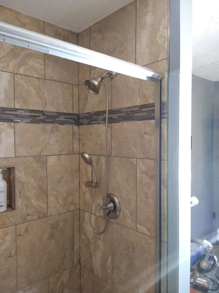 Tan Shower Tile by Country Gentlemen Kitchen & Bathroom Remodeling - Photo 5