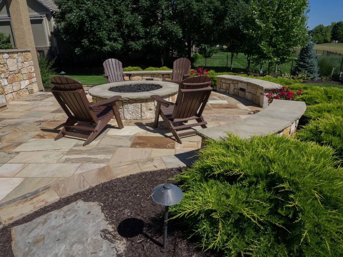 Rustic Outdoor Firepit with Lanai by Meier Landscape Architecture - Photo 4