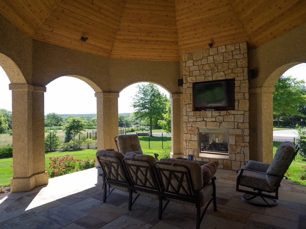 Rustic Outdoor Firepit with Lanai by Meier Landscape Architecture - Photo 9