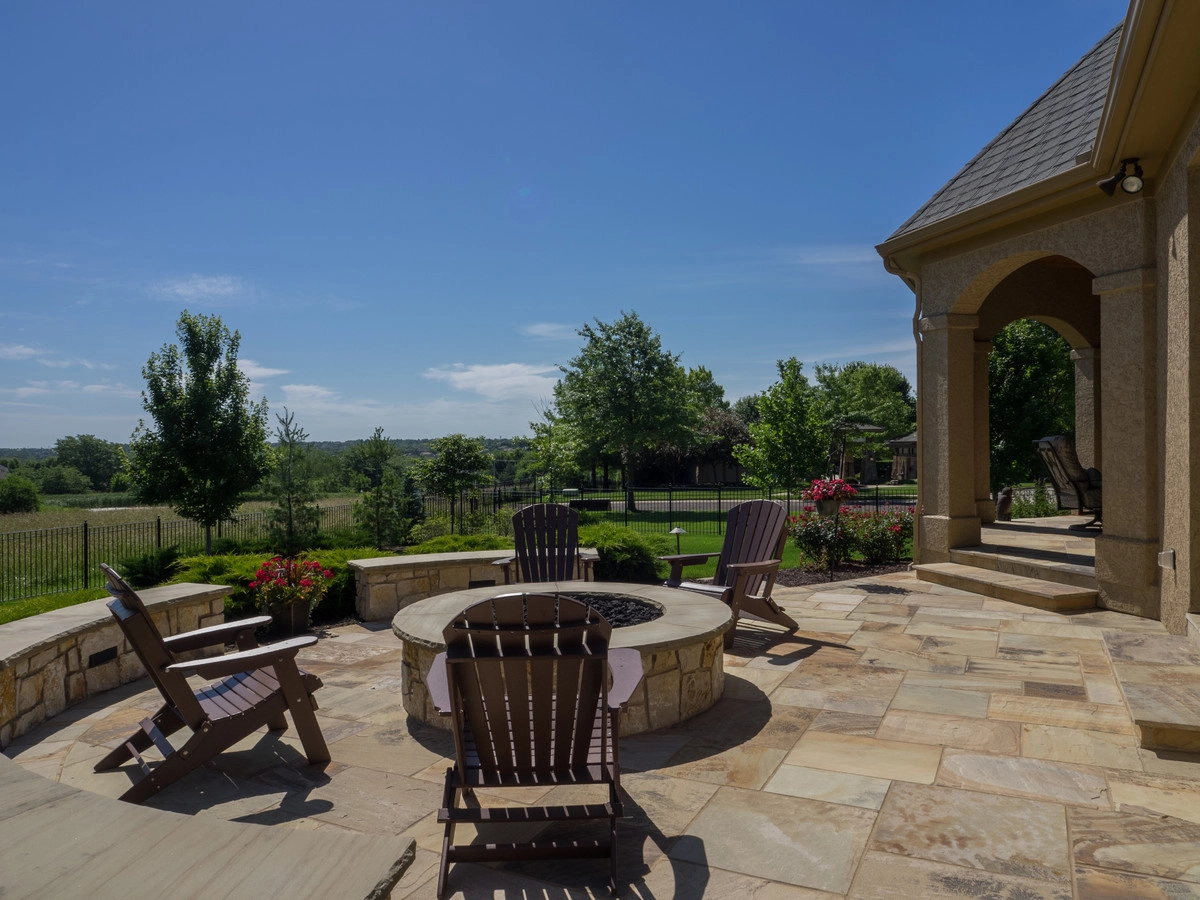 Rustic Outdoor Firepit with Lanai by Meier Landscape Architecture - Photo 7