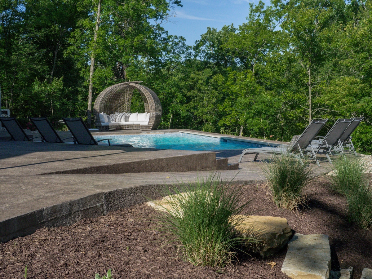 Relaxing Wooded Patio with Pool by Meier Landscape Architecture - Photo 9