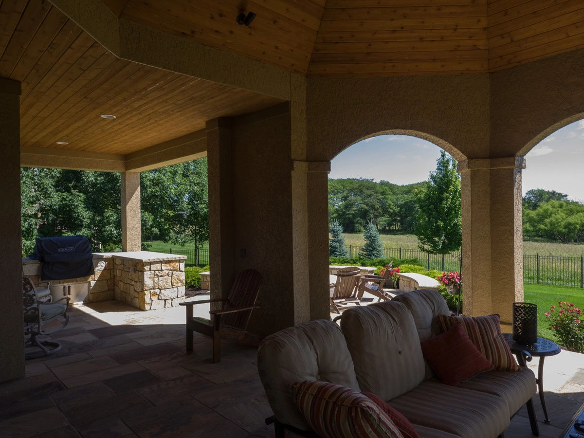 Rustic Outdoor Firepit with Lanai by Meier Landscape Architecture - Photo 2