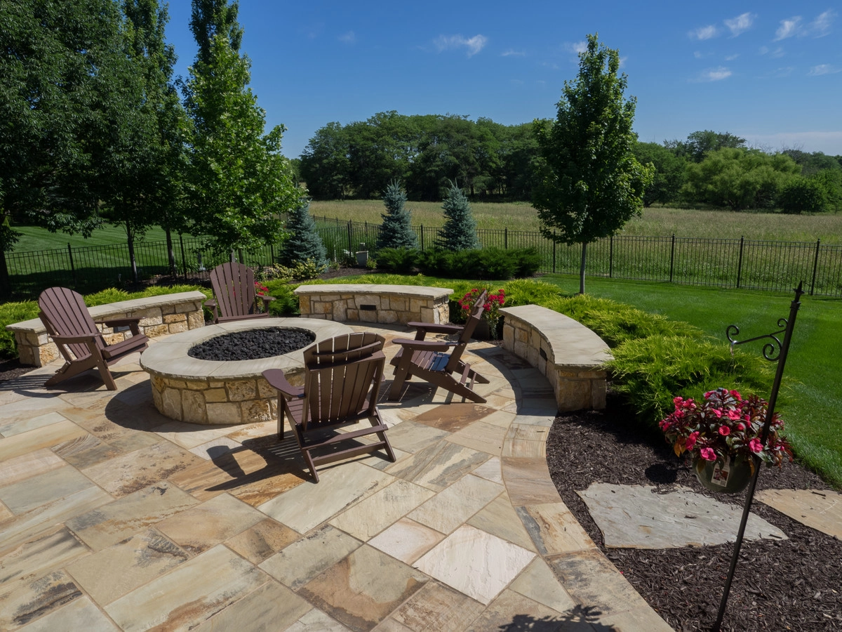 Rustic Outdoor Firepit with Lanai by Meier Landscape Architecture - Photo 10