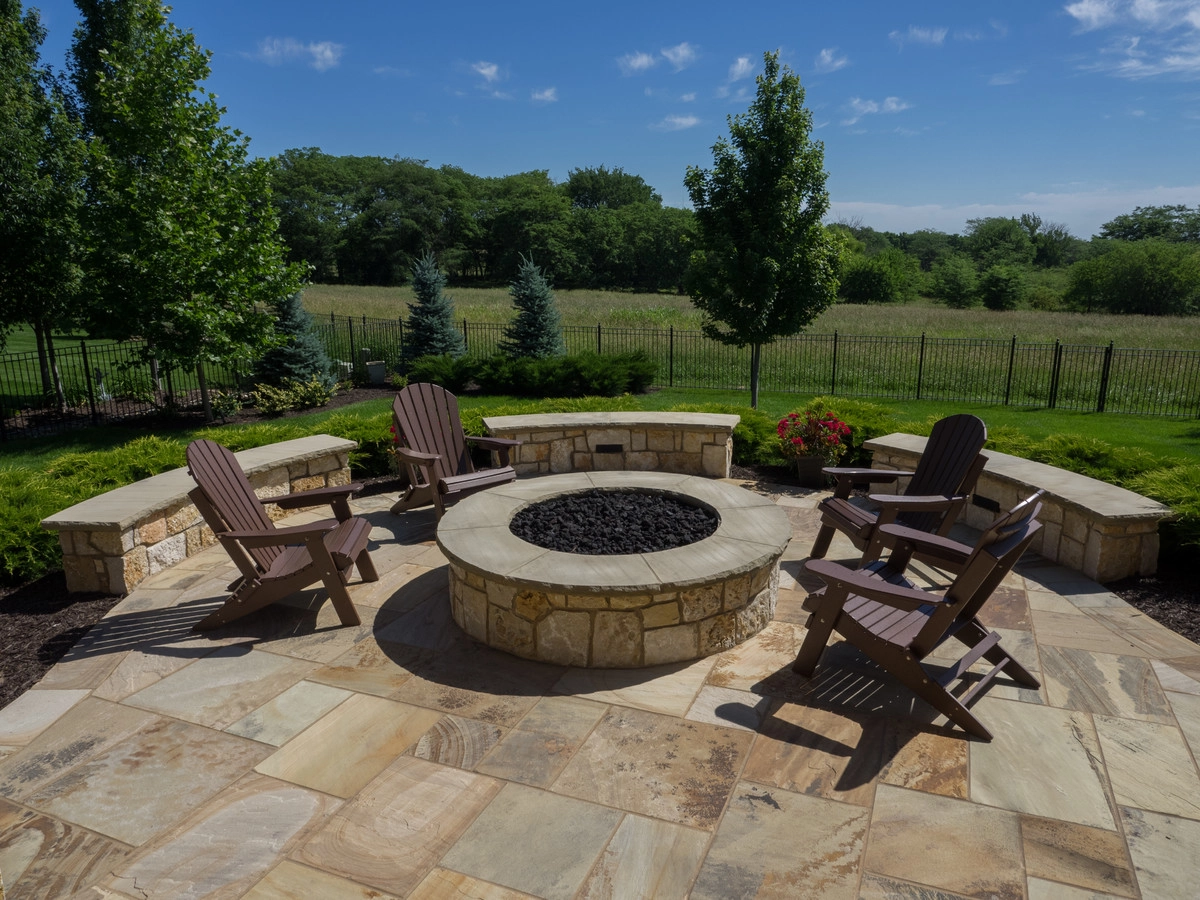 Rustic Outdoor Firepit with Lanai by Meier Landscape Architecture - Photo 11