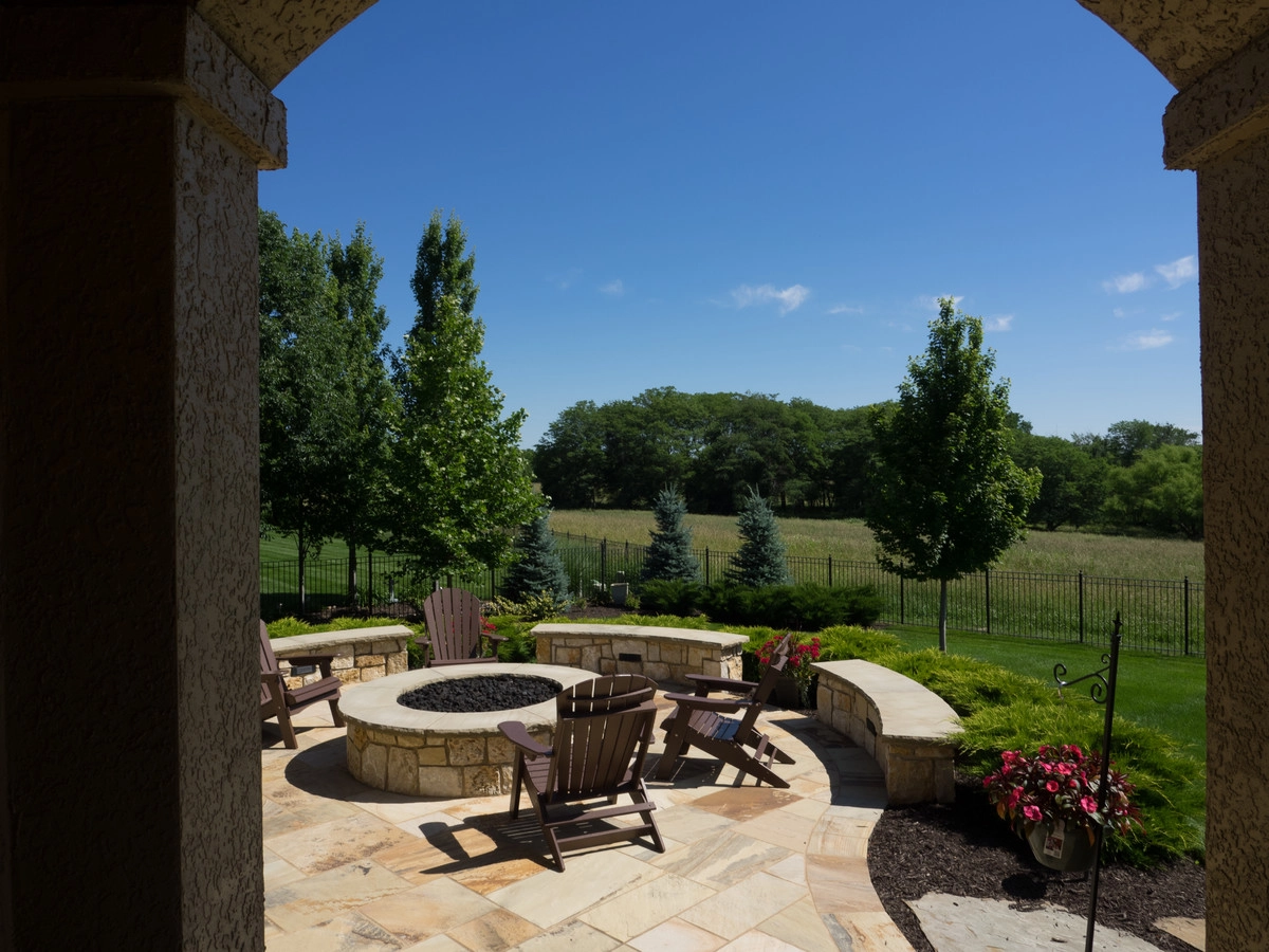 Rustic Outdoor Firepit with Lanai by Meier Landscape Architecture - Photo 3