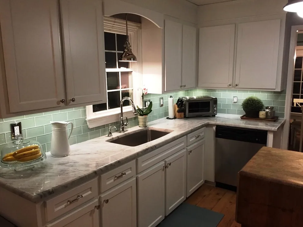 Snow White Shaker Door Cabinet Refacing by Kitchen Solvers Of Charleston - Photo 2