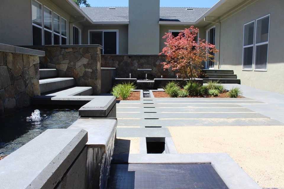 hillside courtyard rain garden by Merge Studio - Photo 4