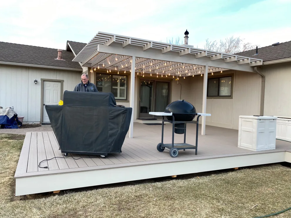 Composite Patio Deck with Trellis and Lighting, 820 sq ft by RIEK Builds, Inc. - Photo 3