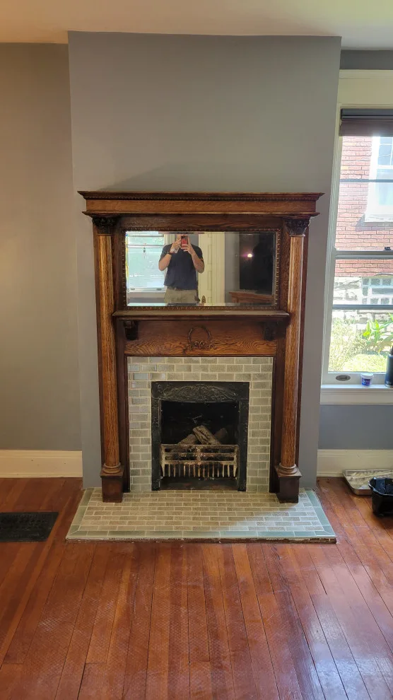 Fireplace Mantle Transformation by Next Project Renovations - Photo 3