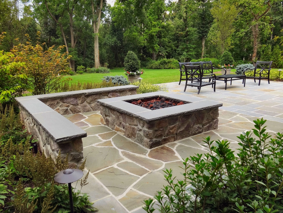 Bluestone Patio and Fire Pit by Apple Tree Landscapes, Inc. - Photo 9