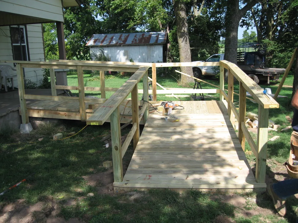 Community Wheelchair Access Ramp by ACE Handyman Services NW Arkansas - Photo 2