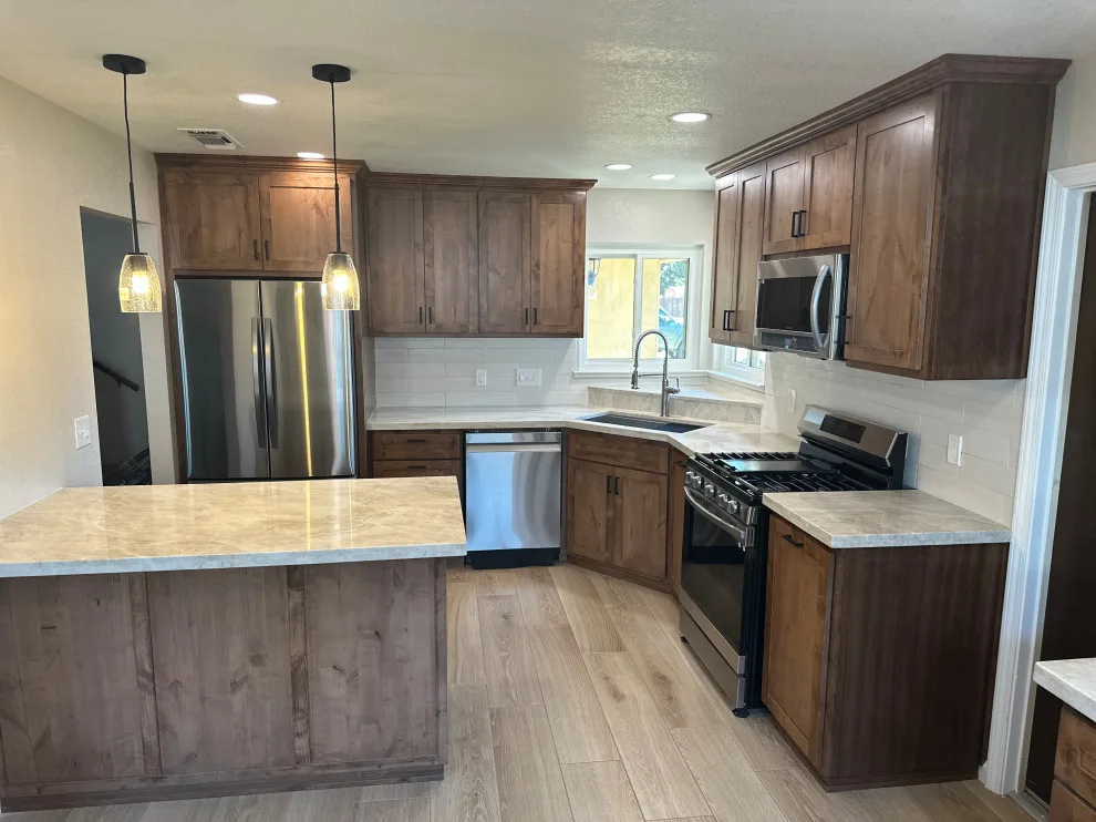 Custom Kitchen in Rustic Alder by Ponderosa Construction - Photo 6