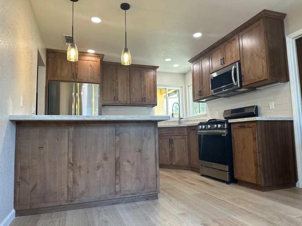 Custom Kitchen in Rustic Alder by Ponderosa Construction - Photo 7