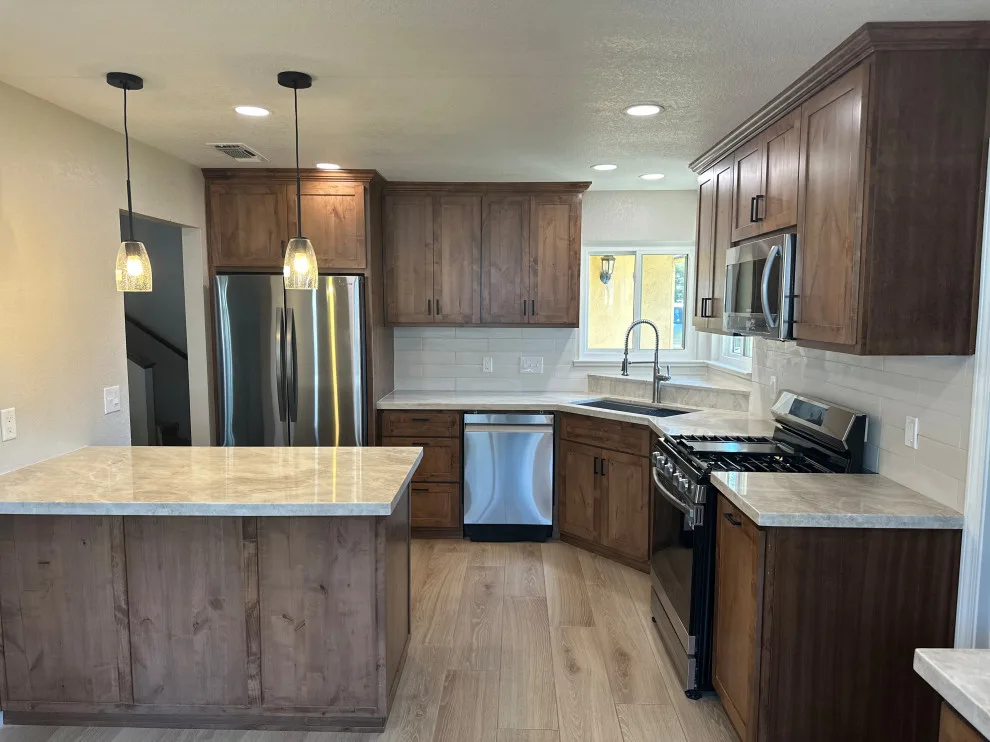 Custom Kitchen in Rustic Alder by Ponderosa Construction - Photo 10