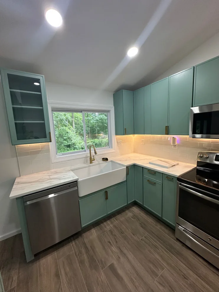 Olive green kitchen renovation by PLF Design & Remodeling - Photo 2