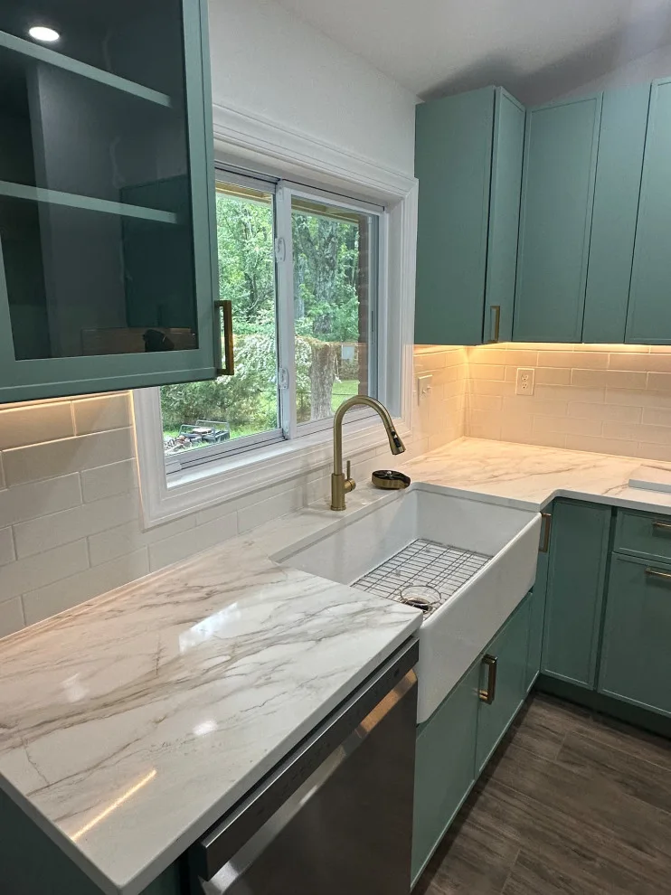 Olive green kitchen renovation by PLF Design & Remodeling - Photo 4