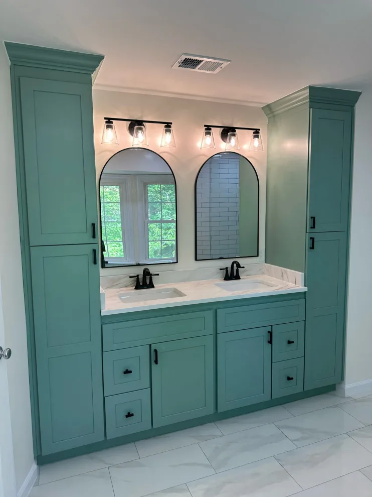 Green Sage Bathroom Renovation by PLF Design & Remodeling - Photo 2