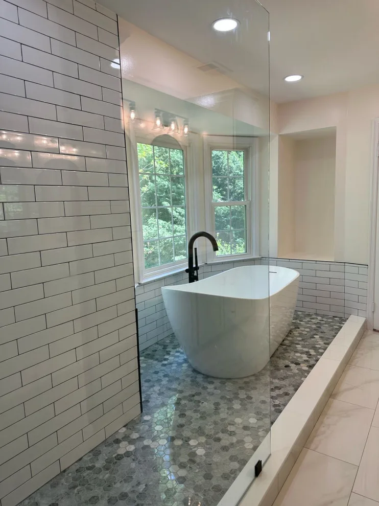 Green Sage Bathroom Renovation by PLF Design & Remodeling - Photo 3