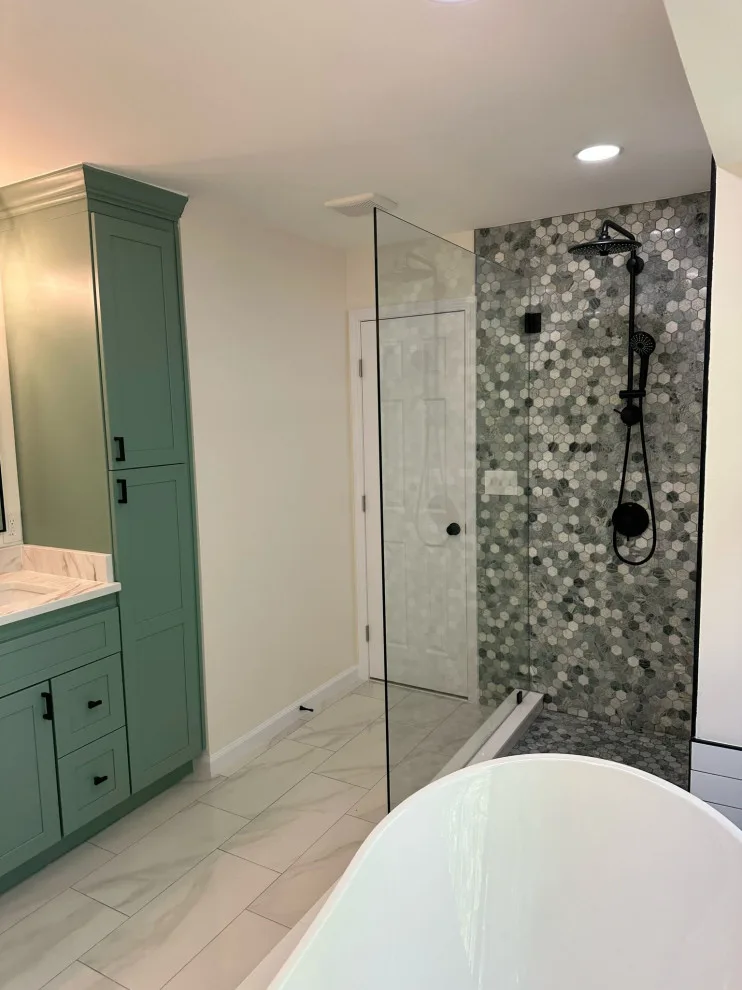 Green Sage Bathroom Renovation by PLF Design & Remodeling - Photo 5