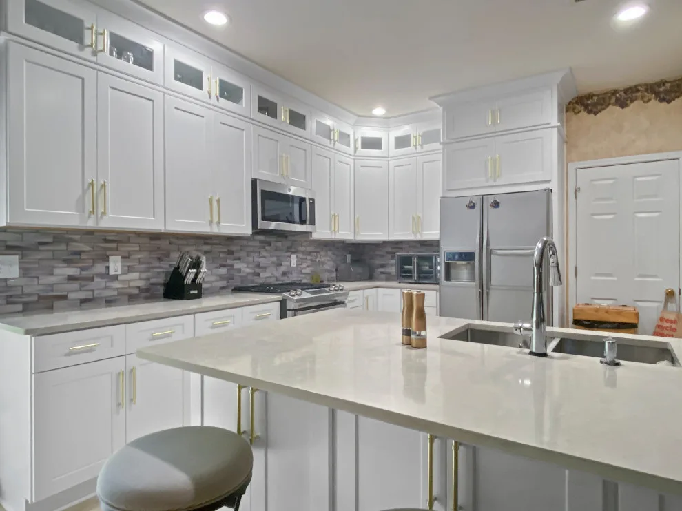 White Kitchen Renovation with Shaker Style by Hill Residential Contractors - Photo 2