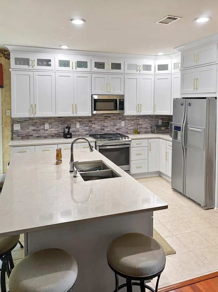 White Kitchen Renovation with Shaker Style by Hill Residential Contractors - Photo 3
