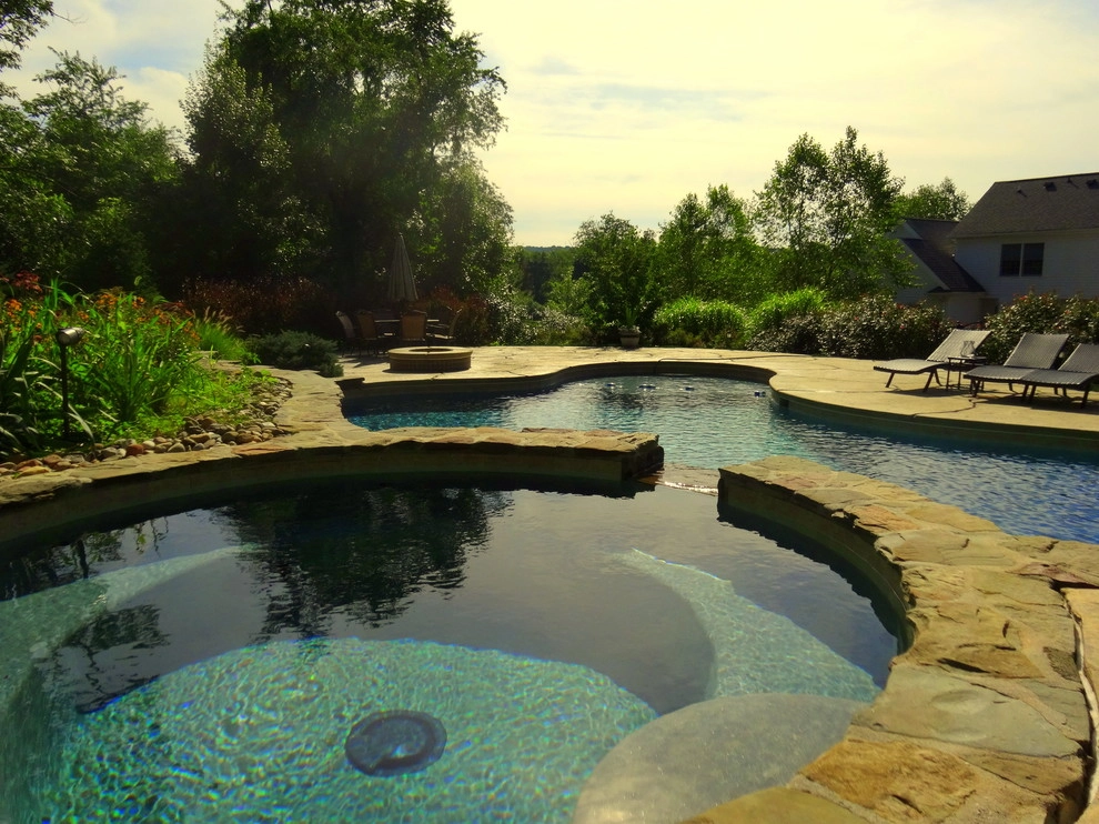 A Lush Backyard Poolscape by Apple Tree Landscapes, Inc. - Photo 2