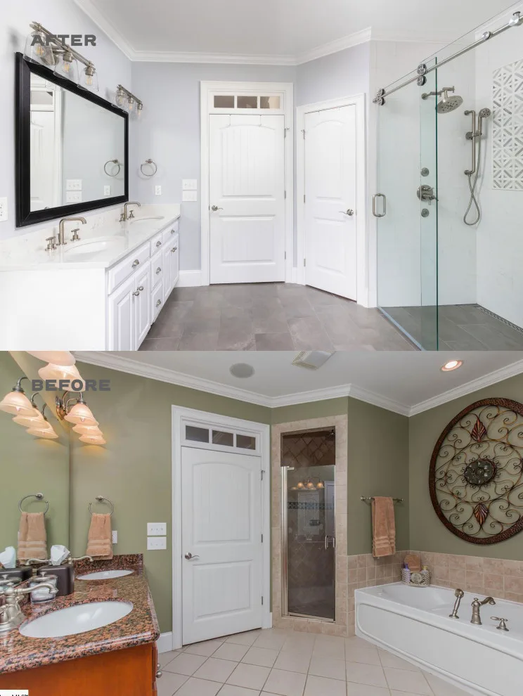Simpsonville Transitional Primary Bathroom Renovation by Construction Straight Up - Photo 11