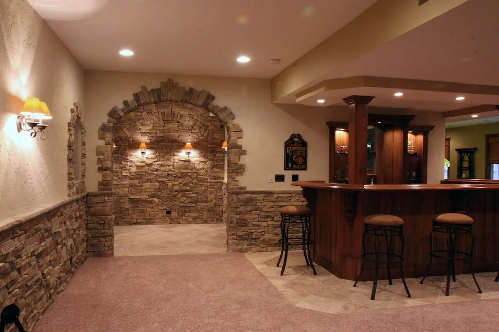 Basement Stone Veneer Interior by HX Home Solutions And North Star Stone - Photo 7
