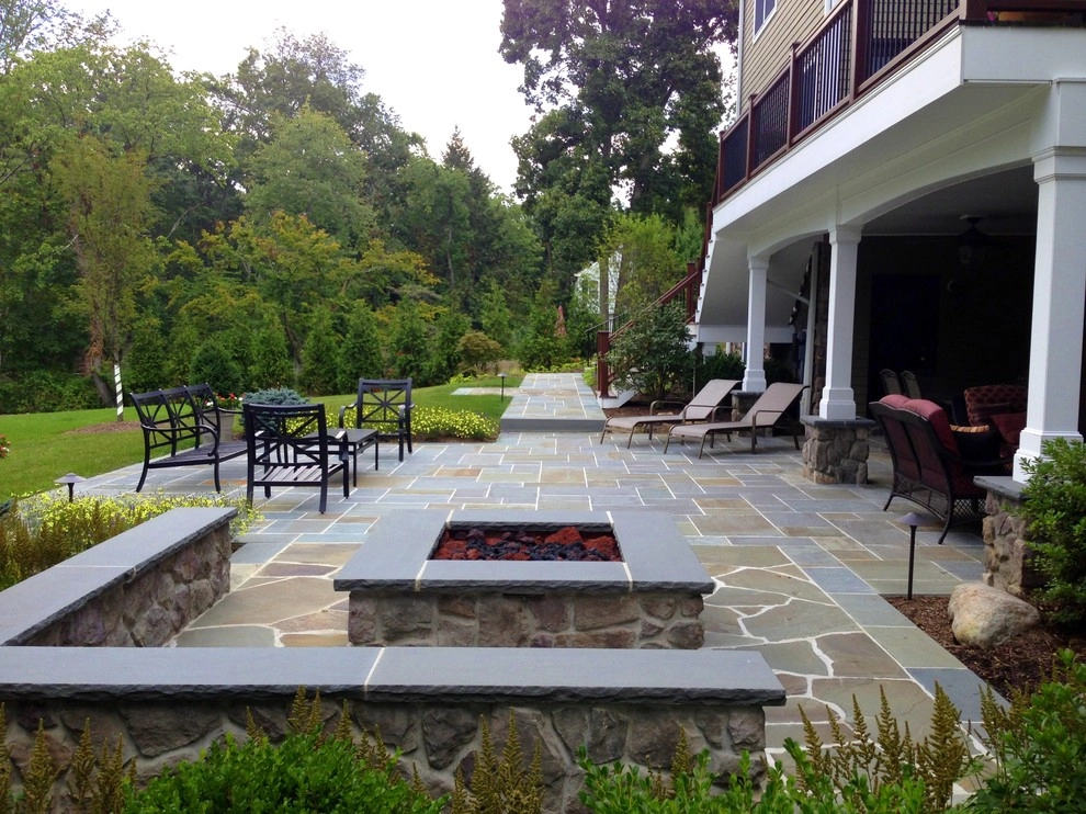 Bluestone Patio and Fire Pit by Apple Tree Landscapes, Inc. - Photo 7