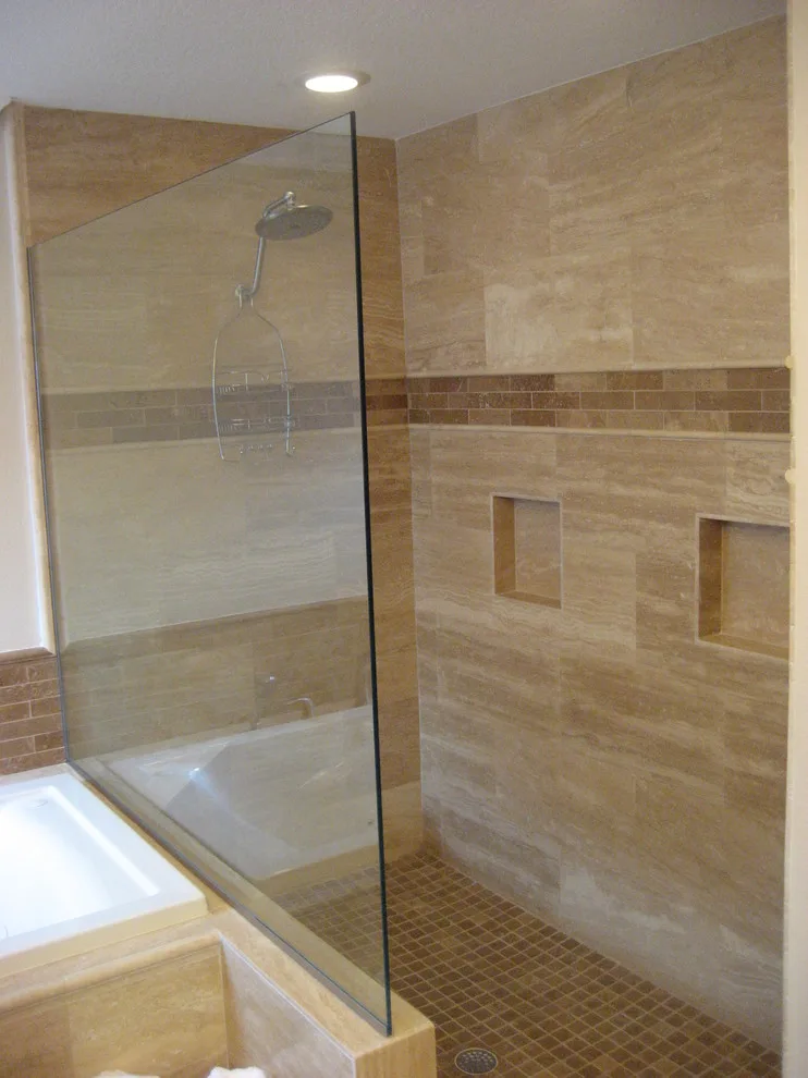 Travertine Restroom by Domino Design Build Inc - Photo 4