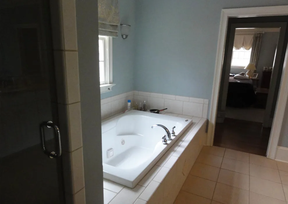 Contemporary Marble Bath by DeRhodes Construction - Photo 5
