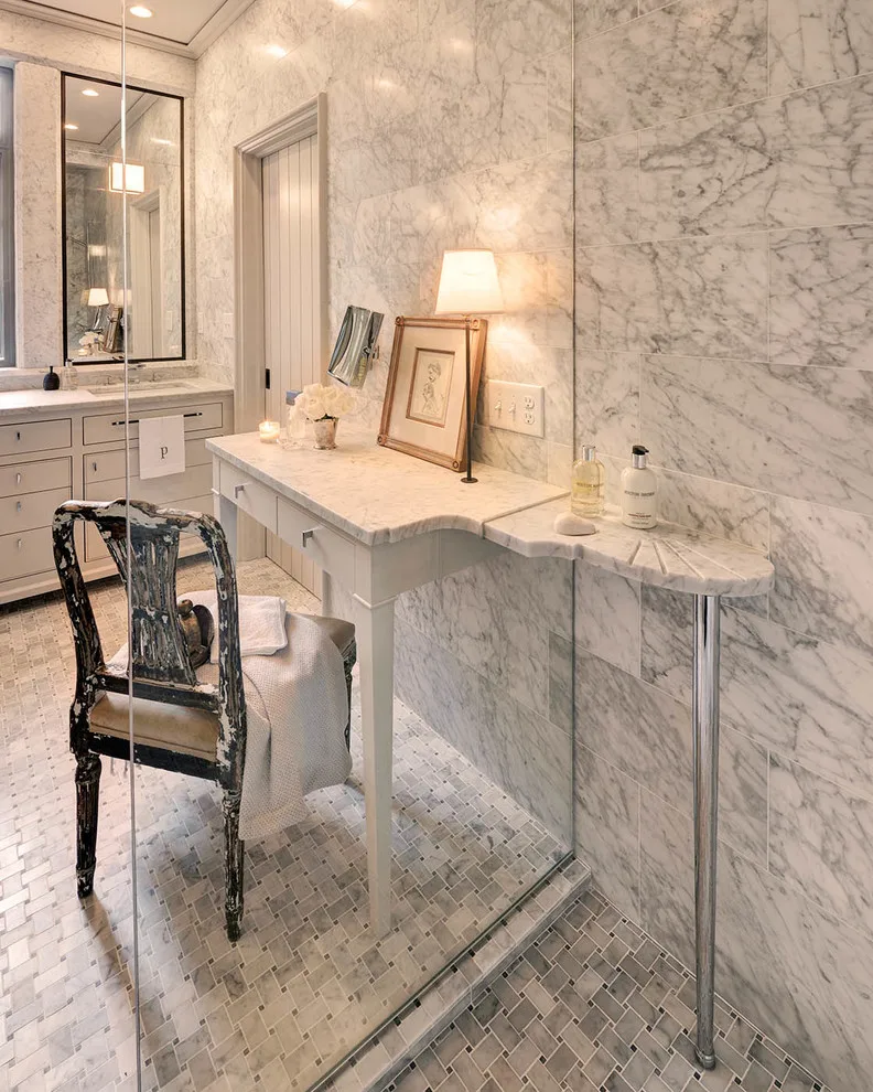 Contemporary Marble Bath by DeRhodes Construction - Photo 2