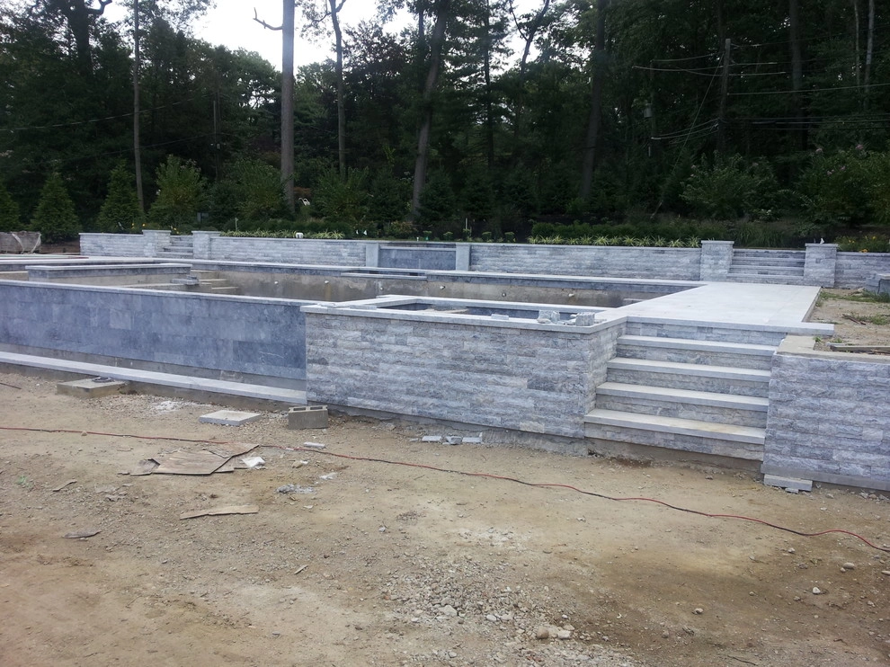 Old Westbury Pool with Glass Fence by Morell Landscape Associates - Photo 7