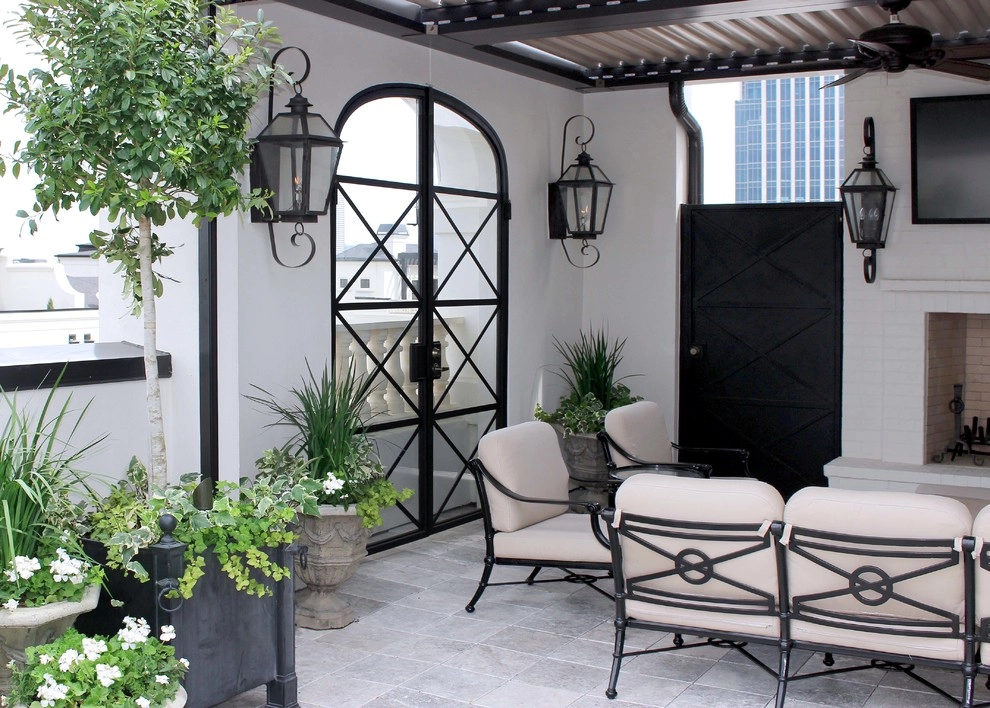 French Contemporary Terrace – River Oaks by Moss Landscaping - Photo 5