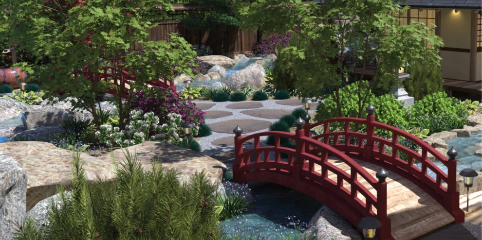 Craftsman Home with Japanese Garden by My Garden: Landscape Design By Wayne - Photo 31