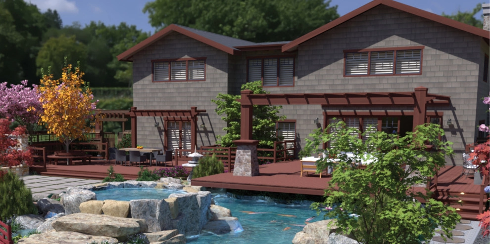 Craftsman Home with Japanese Garden by My Garden: Landscape Design By Wayne - Photo 36