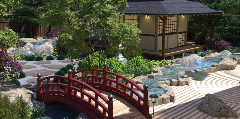 Craftsman Home with Japanese Garden by My Garden: Landscape Design By Wayne - Photo 22