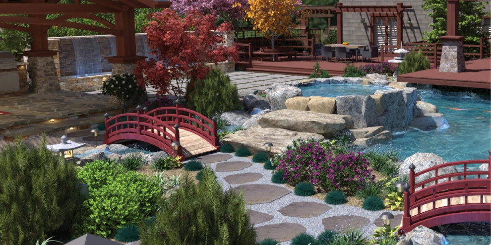 Craftsman Home with Japanese Garden by My Garden: Landscape Design By Wayne - Photo 40