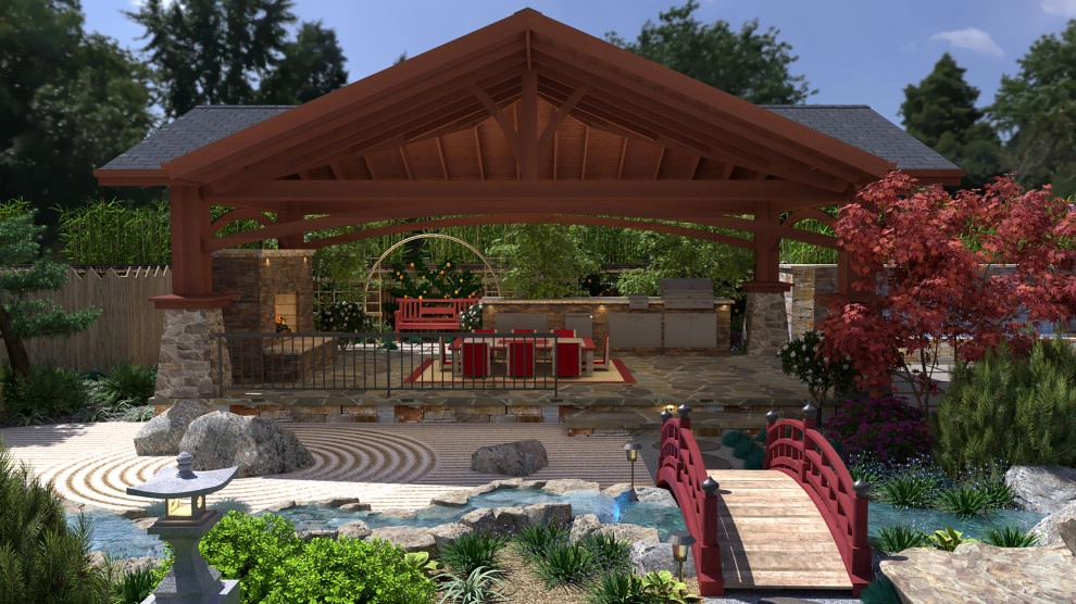Craftsman Home with Japanese Garden by My Garden: Landscape Design By Wayne - Photo 32