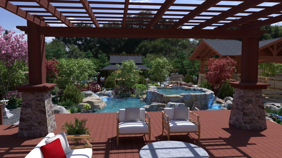 Craftsman Home with Japanese Garden by My Garden: Landscape Design By Wayne - Photo 20