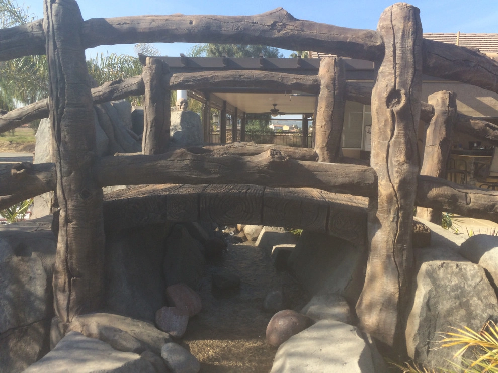 Rustic Theme - Rock Pool, Spa, Grotto, Bridge & Stream by My Garden: Landscape Design By Wayne - Photo 36