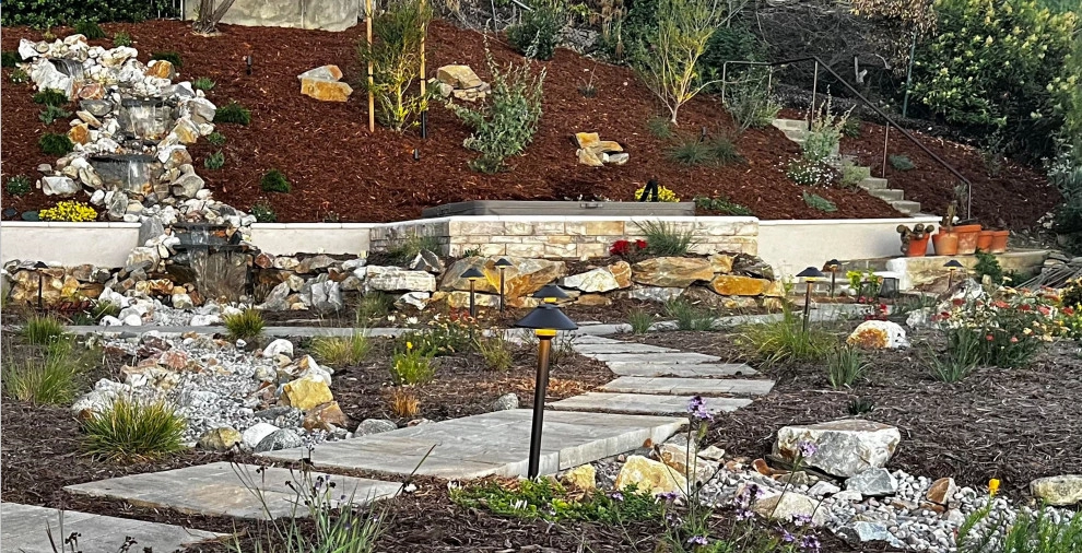 Xeriscape & Native Garden with Waterfall by My Garden: Landscape Design By Wayne - Photo 36